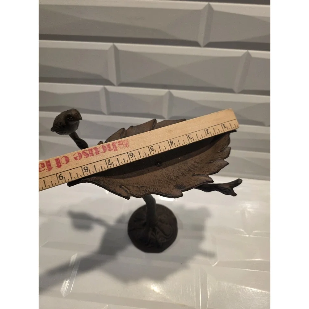 Cast Iron Tabletop Garden Bird Bath, Feeder or Trinket Dish 11